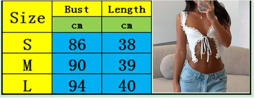 Miniatura 7 de Women Lace Trim Cami Tanks Sleeveless Tie Up Crop Shirt Tops Slim Fit Retro Open Front Cardigan Fairy Y2k Tank Top