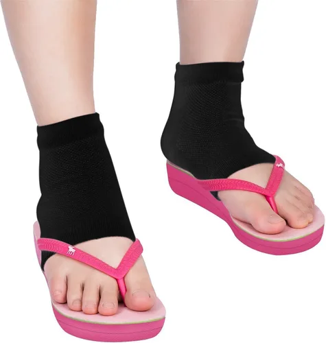 Miniatura 3 de 3 pares de calcetines hidratantes, calcetines de talón de gel suaves y ventilados, calcetines de punta abierta para piel seca dura y agrietada