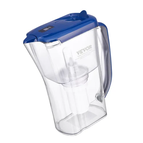 Miniatura 10 de Jarra con Filtro de Agua VEVOR, Dispensador de Filtro de Agua de 5 Etapas de 9 Tazas, Sistema de Filtración Rápida con Indicador de Cambio