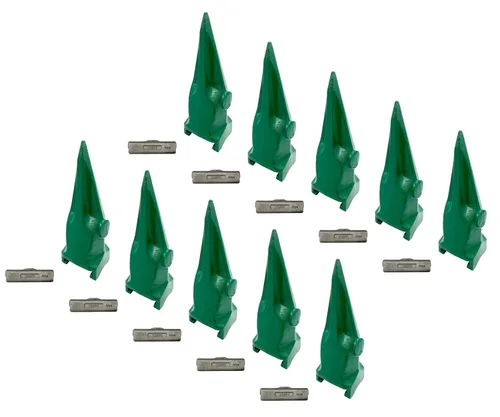 Miniatura 13 de Cubo de excavadora solo diente de roca de tigre con pin, compatible con ESCO Super V39 Series - V39VY (1)