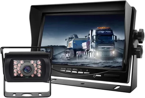 Miniatura 2 de Cámara de visión trasera de 7 pulgadas con pantalla HD para automóvil, camión, camión, camión, camioneta, caravana, cámper, videovigilancia, visión
