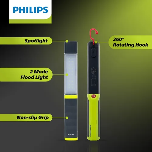 Miniatura 7 de Philips Xperion 6000 LED faro luz de trabajo, linterna profesional de 300 lúmenes con luz de inundación difusa y foco giratorio para mecánicos