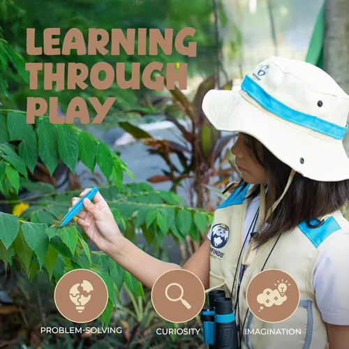 Miniatura 3 de Kit de explorador para niños con chaleco de safari, sombrero y más – Kit de captura de insectos para niños con guía de aventuras y búsqueda