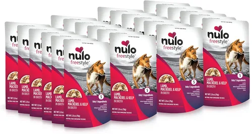 Nulo Freestyle - Comida para perros con carne real de cordero, caballa y algas en caldo, 2.8 onzas (paquete de 24)