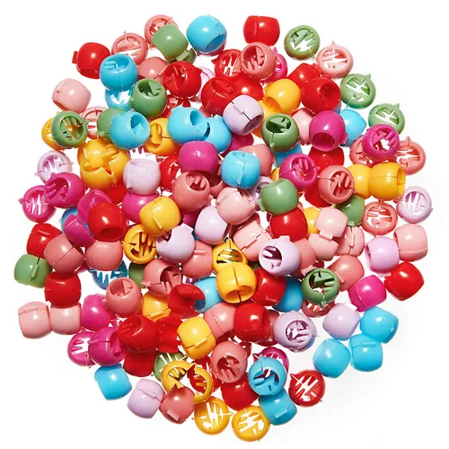 Miniatura 7 de WILLBOND 300 mini pinzas para el cabello para trenzas para niñas, mini cuentas de pelo arcoíris, pequeños clips de plástico para mujeres (color café)