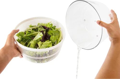 Miniatura 9 de Ozeri Molinillo de ensalada Fresca hecho en Italia y tazón para servir, sin BPA Rojo