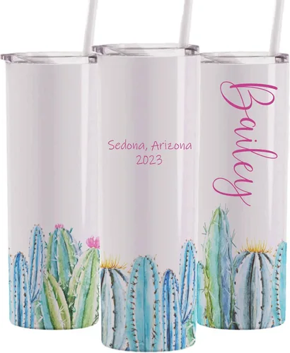 Miniatura 10 de AVITO Vaso aislado de acero inoxidable, 20 onzas, flamenco, personalizado, vacaciones, regalo de dama de honor