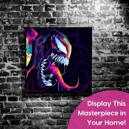 Miniatura 2 de Modern Merch Kits de Arte de Diamantes de Marvel para Adultos, Pintura de Diamantes 5D de Venom para Adultos, Arte de Pared DIY de Marvel, Veneno