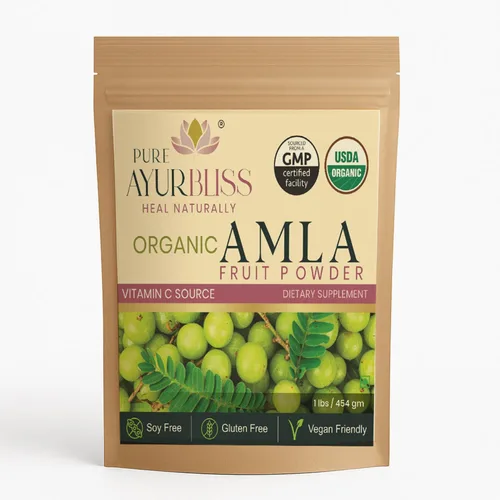 Amla en polvo, mezcla ayurvédica para la salud digestiva, apoyo inmunológico, nutrición vegana y sin gluten, fuente natural de vitamina C para