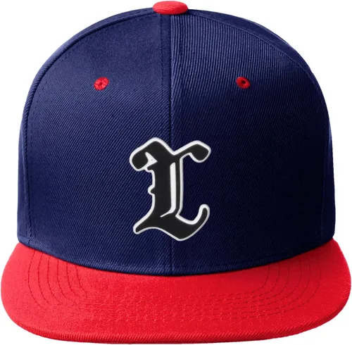 Miniatura 389 de Daxton Gorra clásica con visera de billete plano con letras del alfabeto inglés antiguo de la A a la Z