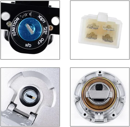 Miniatura 4 de Llave de bloqueo del interruptor de encendido de la tapa del tanque de combustible compatible con Honda 2004 2005 2006 2007 CBR 1000RR 2003-2006