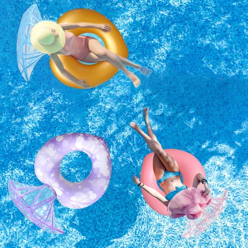 Miniatura 5 de Anillo de natación de diamantes flotante, piscina, juguetes de playa para adultos, anillo de natación inflable, cama flotante, fiesta divertida
