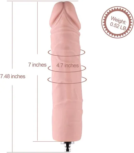 Miniatura 3 de Hismith Consolador anal de silicona de 7 pulgadas para máquina sexual Hismith Premium con sistema KlicLok, longitud insertable de 7 pulgadas