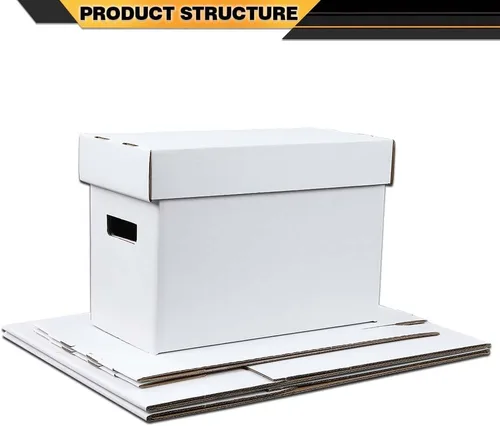 Miniatura 9 de CNNELL Paquete de 3 cajas de almacenamiento para cómics, capacidad para 150-175 cómics, plegable, apilable, a prueba de humedad, cartón archivado