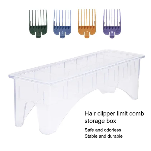 Miniatura 8 de ANGGREK Box Clipper Limit Peine, caja de almacenamiento para cortar el cabello, pinza de posicionamiento, peine organizador