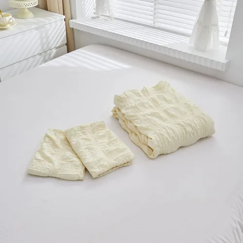 Miniatura 6 de Juego de edredón individual (66 x 90 pulgadas), color beige, ligero para todas las estaciones, juego de edredón y juego de cama con 1 almohada
