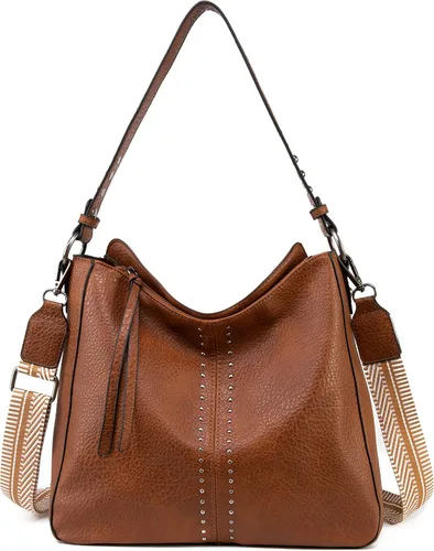 Miniatura 27 de Montana West - Bolsas hobo medianas para mujer, con asa superior, bandolera, bolso cruzado, bolsa de mano tipo cubo