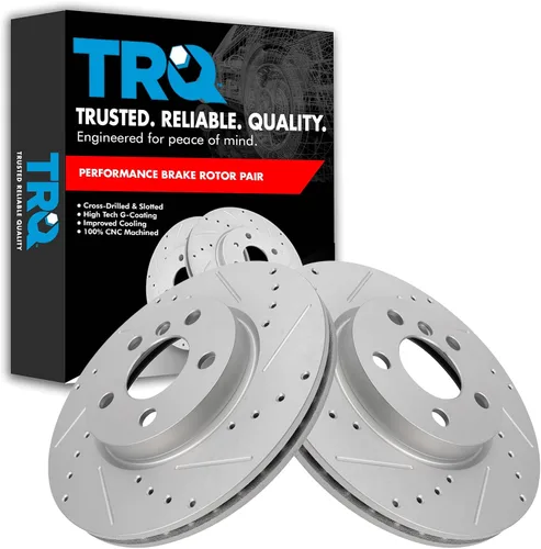 Miniatura 229 de TRQ Juego de rotores de freno de rendimiento trasero con revestimiento G premium compatible con Mazda 6 2014-2021