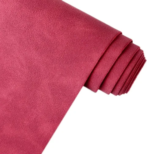 Miniatura 13 de Beige Rosa Suave Tela Sintética de Ante 30x135cm Cuero Sintético Hielo para Mochilas, Bolsos, Costura, Manualidades