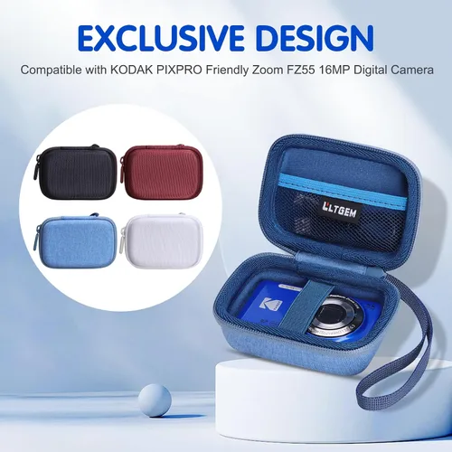 Miniatura 7 de LTGEM - Funda compatible con cámara digital Kodak PIXPRO Friendly Zoom FZ55 de 16 MP, color negro