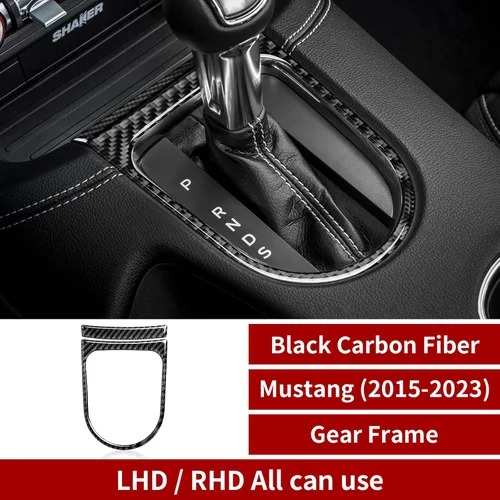 Miniatura 2 de Adhesivo de vinilo de fibra de carbono para panel de marco de engranajes para Ford Mustang 2015, 2016, 2017, 2018, 2019, 2020, 2021, 2022, 2023