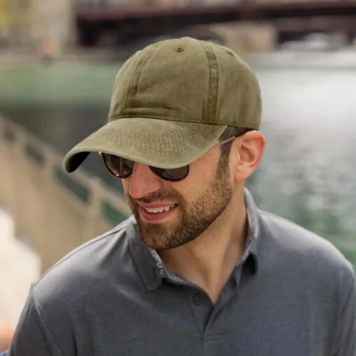 Miniatura 3 de Gorra de béisbol para hombre y mujer, de algodón liso, ajustable, de sarga lavada, de perfil bajo, A1008 de Edoneery