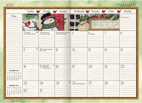 Miniatura 3 de Lang Bountiful Blessings - Agenda mensual 2022 (22991012096)