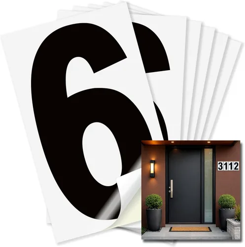 Miniatura 51 de iSYFIX Calcomanías de vinilo negro número 0 (Zero) – Paquete de 6 calcomanías de 1.5 pulgadas – Calcomanías de alta calidad, fondo reflectante