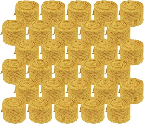 Miniatura 30 de JubileeYarn - Cinta de yute de arpillera para manualidades, 3 pulgadas x 10 yardas, color negro, 1 rollo