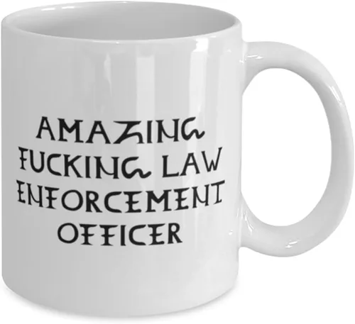Miniatura 2 de Funny Law enforcement officer Gifts, Amazing Fucking Law, Motivational Birthday 11oz 15oz Mug For Men Women From Friends, Gifts for police officers