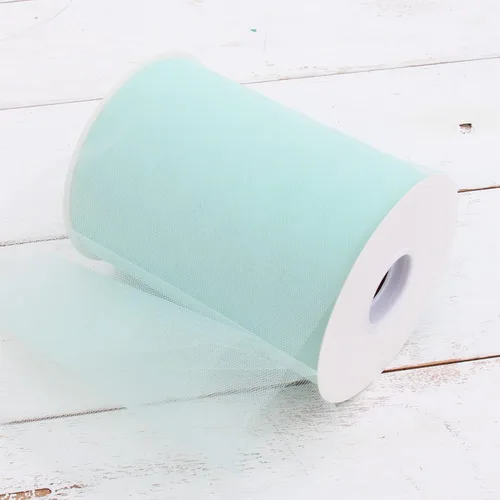 Miniatura 11 de Threadart - Mega rollo de tul beige - 6 x 100 yardas (300 pies) Soft sheer tulle on a 6 x 100yd mega roll (300ft) - for weddings, tutus, costumes