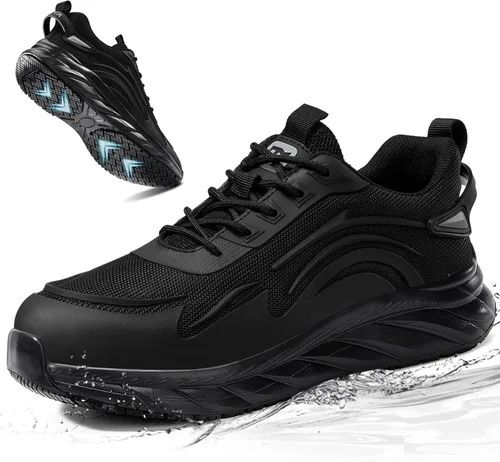 Zapatos de trabajo antideslizantes para hombre, antideslizantes, para cocina, restaurante y servicio de alimentos, ligeros, transpirables, zapatos