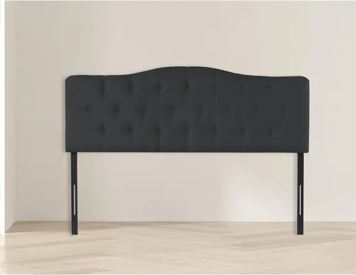 Miniatura 9 de Naomi Home Cassandra - Cabecero capitoné tamaño Queen, tapizado en tela de lino duradera, amortiguación de espuma de alta calidad, altura ajustable