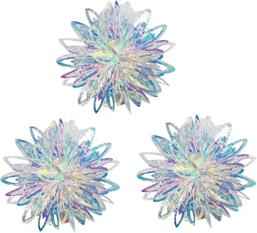 Miniatura 8 de Decoraciones Colgantes Candelabro Iridiscente con Forma de Lámpara de Araña de Papel de Aluminio Ornamento Colgante de Techo para Despedida