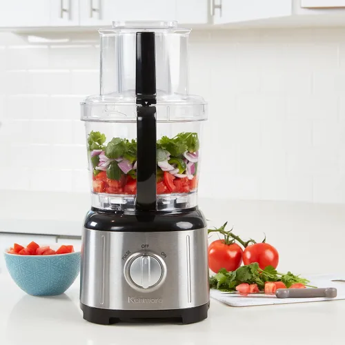 Miniatura 2 de Kenmore - Procesador de alimentos y picador de verduras de 11 tazas con disco reversible para cortar/triturar, picar, rebanar, picar, rallar, hacer