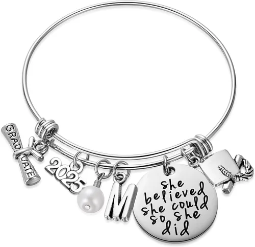 Miniatura 12 de Ukodnus Regalo de graduación de clase 2024 – Pulsera de graduado de último año 2024 – Regalos de graduación inspiradores para ella – 26 pulseras