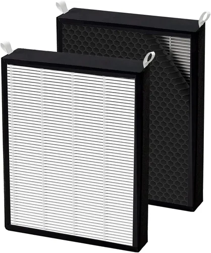 Paquete de 2 filtros True HEPA/carbono de repuesto compatibles con NUWAVE OxyPure purificador de aire inteligente para áreas grandes modelos 47001,