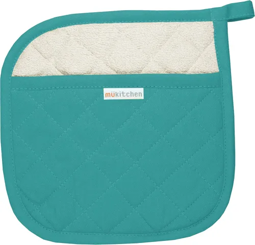 Miniatura 4 de MÜkitchen MÜpotholder - Agarradera de cocina de algodón en espiga Almohadilla caliente multiusos Lavable a máquina y duradera (arándano)