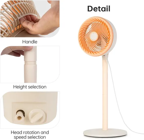 Miniatura 5 de BEESTAR - Ventilador de pie oscilante de 10 pulgadas 3 adjustable speed levels & height adjustable design, ideal for bedroom, living room, kitchen
