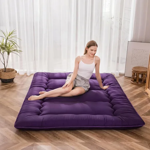 Miniatura 16 de MAXYOYO - Colchón de piso japonés, colchón tipo futón, colchón de tatami grueso, plegable, enrollable, colchón para niños y niñas, para dormitorio