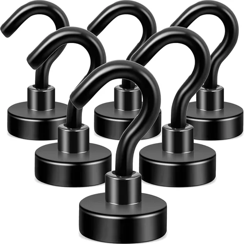 Miniatura 44 de Neosmuk Ganchos magnéticos extrafuertes con resistencia de más de 27 lbs, con imanes de tierras raras resistentes para refrigerador, crucero, Bronce