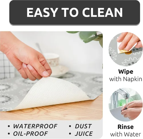 Miniatura 3 de FIFTY FEET Revestimiento de estante de 18 x 96 pulgadas para armarios de cocina, revestimiento de cajón de PVC para cómoda antideslizante para baño