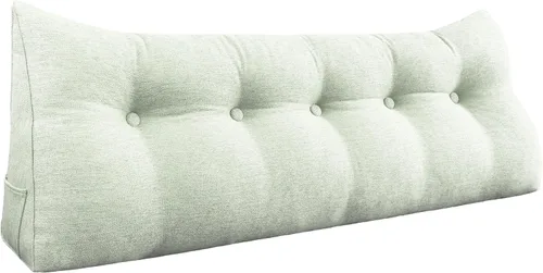 Miniatura 7 de Almohada de cabecero de cuña tamaño King, almohada grande para cama, almohada de lectura triangular, almohada de apoyo para la espalda para sentarse