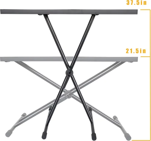 Miniatura 2 de Soporte de mesa portátil para DJ, soporte de controlador de DJ, escritorio de DJ, cabina de DJ, soporte de DJ de altura ajustable
