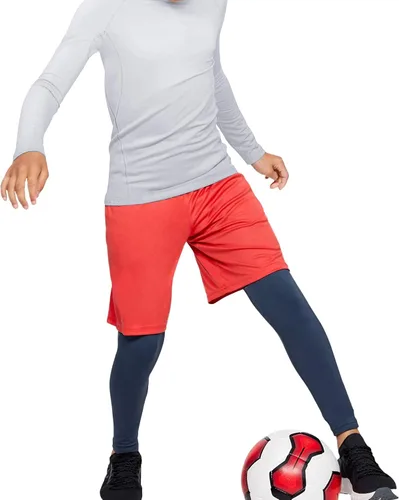 Miniatura 3 de TELALEO Paquete de 3, 2, 51 paquete de camisetas de compresión para niños y niñas, camiseta interior de manga larga deportiva que absorbe la humedad