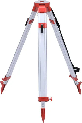 Miniatura 13 de Trípode de topografía, trípode de levantamiento de aluminio con abrazadera rápida de cabeza plana de 11 roscas de 5/8 pulgadas para estación total