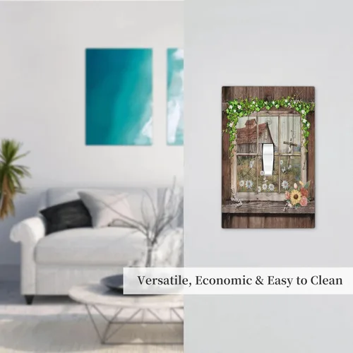Miniatura 7 de Cubierta de Placas de Interruptor de Luz de Palanca Única Decorativa de Estilo Granja Rústico de Flores de Campo para Pared, Placa Eléctrica de Cara