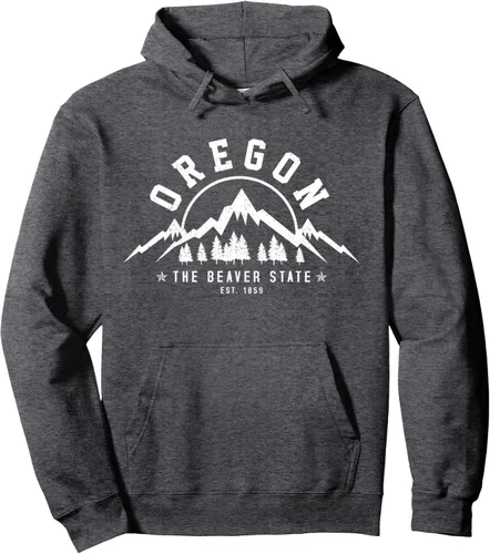 Miniatura 3 de Oregon The Beaver State Est. 1859 - Sudadera con capucha para regalo, Negro, S
