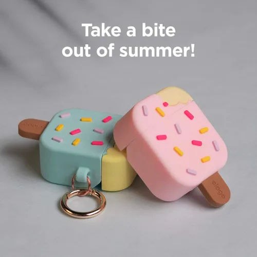 Miniatura 2 de Elago - Funda con llavero para audífonos AirPods 1 y 2 de Apple en forma de helado. Menta