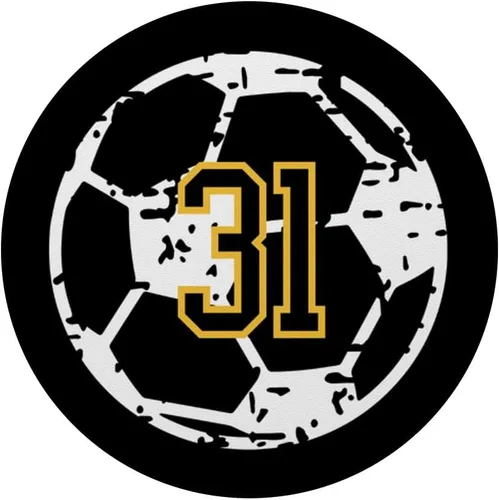 Miniatura 3 de Número #31 Jugador de fútbol amarillo negro número 31 PopSockets intercambiables PopGrip